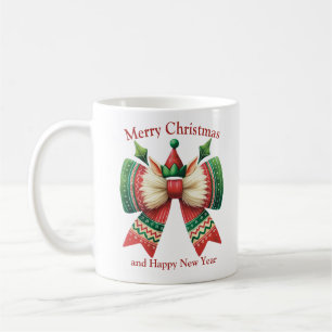Taza De Café Divertidos Navidades arco rústico con elefante gor