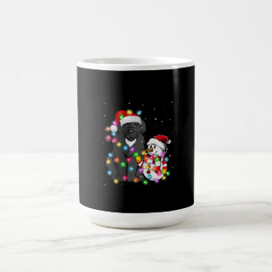 Taza De Café Divertidos Navidades de perros de Terranova con lu