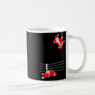 Taza De Café Divertidos Navidades de Santa Claus luchando contr