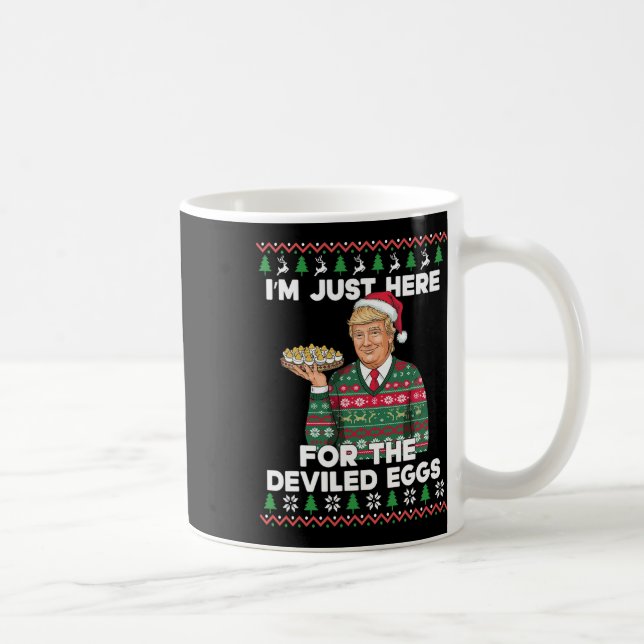 Taza De Café Divertidos Navidades de Trump, estoy aquí para el  (Derecha)