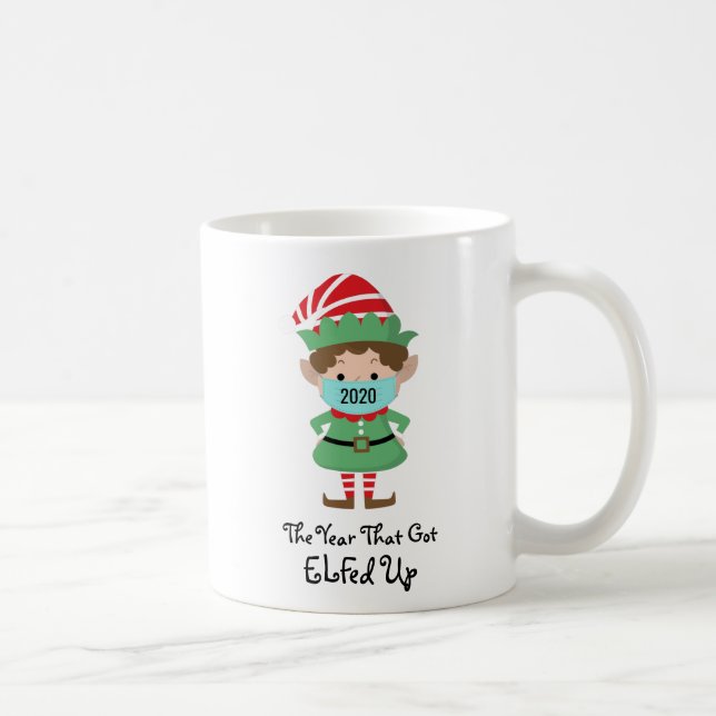 Taza De Café Divertidos Navidades elf 2020 que se hartaron (Derecha)