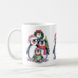 Taza De Café Divertidos Navidades pingüinos a juego con pijamas