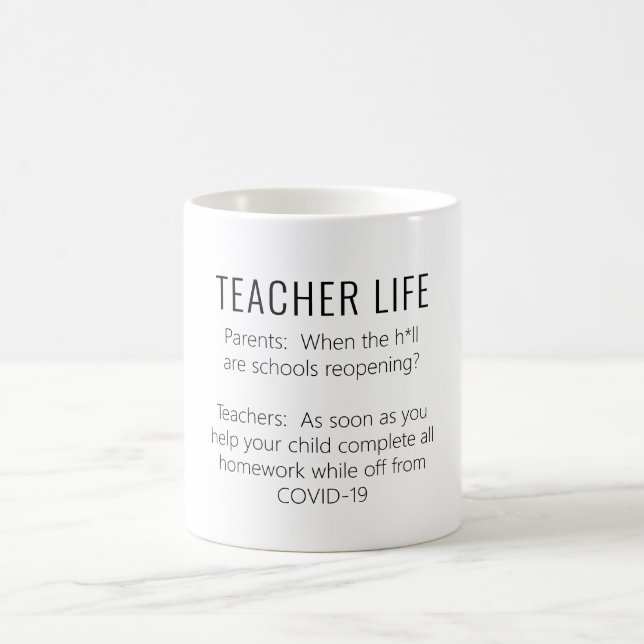 Taza De Café Divertidos padres del profesor Covid 19 (Centro)