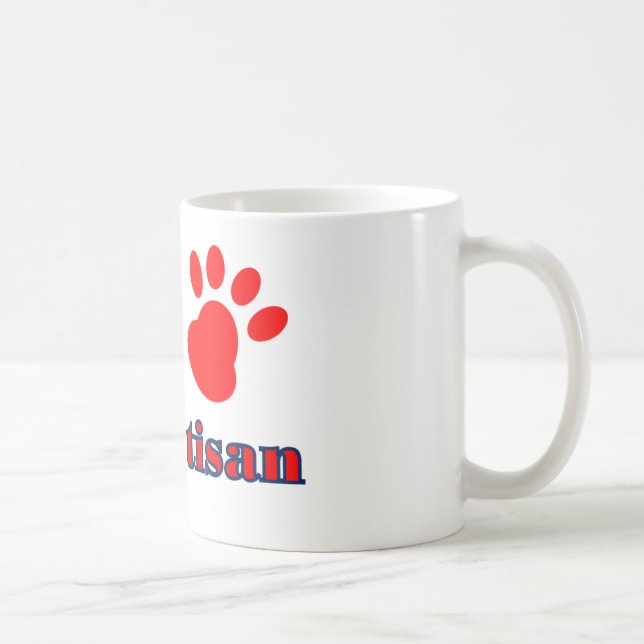 Taza De Café Divertidos paisajes de perros biopeléticos en la p (Derecha)