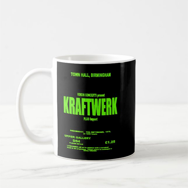 Taza De Café Divertidos Regalos De Música Electrónica De Kraftw (Izquierda)