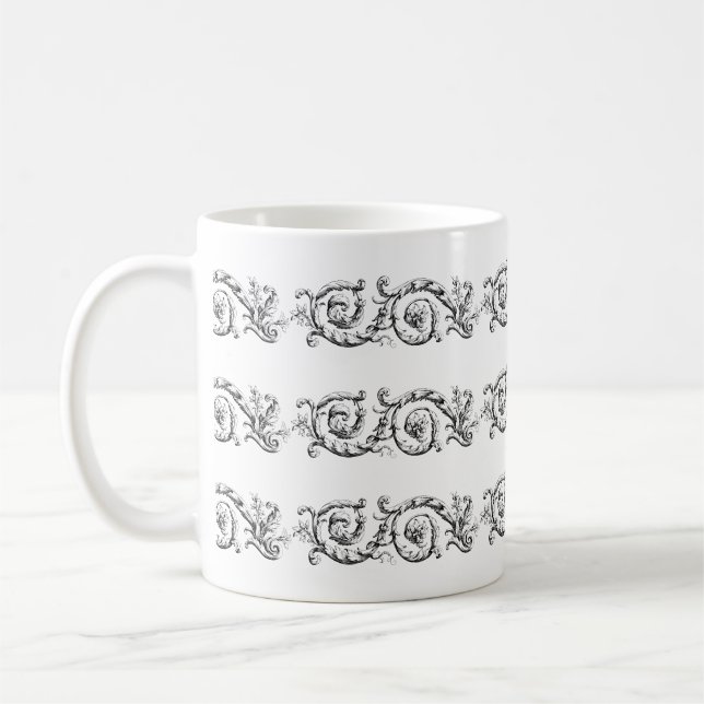 Taza De Café Divider Flourish Ornamental (Izquierda)