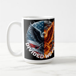 Taza De Café Divididos Caemos Bandera Ardiente y Águila