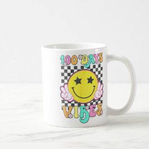 Taza De Café Diviértete 100 Días Vibra Sonríe Cara 100 Días De 