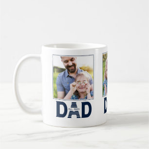 Taza De Café Diviértete en azul marino establecido por papá 3 f