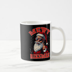 Taza De Café Diviértete Rizzmas Santa Mewing Rizz Hombres Navid