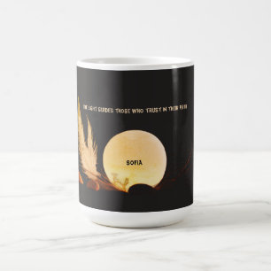 Taza De Café Divine Strength 15oz Black Zen Mug