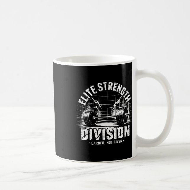 Taza De Café División Strenght Deadlift Club Gym Halterofilia (Derecha)