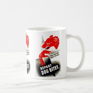 Taza De Café Divulgue las mordeduras de perro