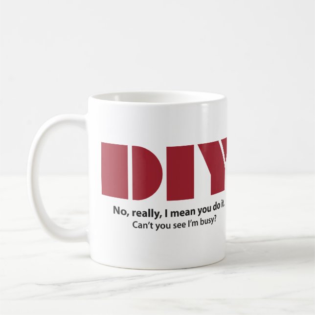 Taza De Café DIY soy divertido ocupado (Izquierda)