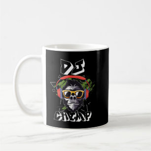 Taza De Café DJ Chimp Headphone Chimpanzee Music Fiesta