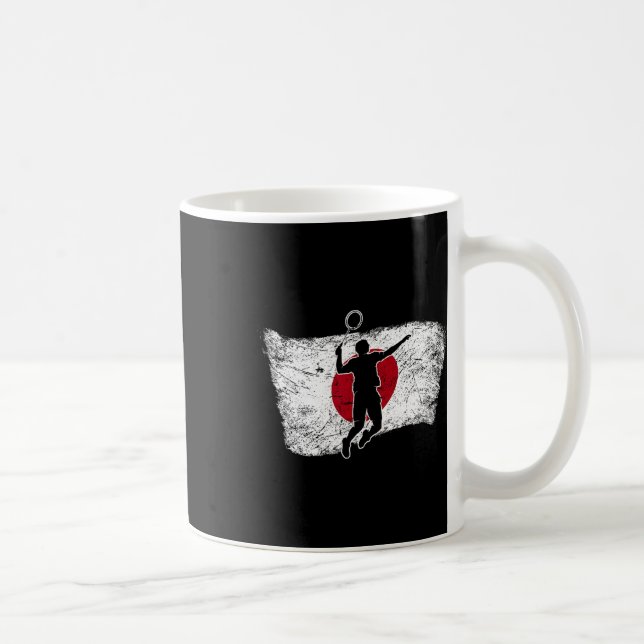Taza De Café Dminton de bandera japonesa (Derecha)