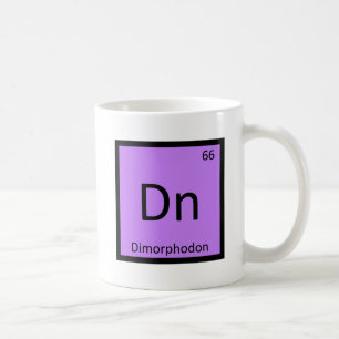 Taza De Café Dn - Símbolo Químico de Dinosaurio Dimorphodon
