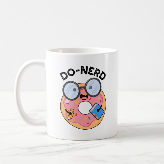 Taza De Café Do-nerd Funny Nerdy Donut Pun (Izquierda)