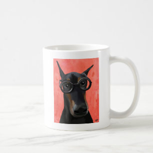 Taza De Café Doberman con vidrio