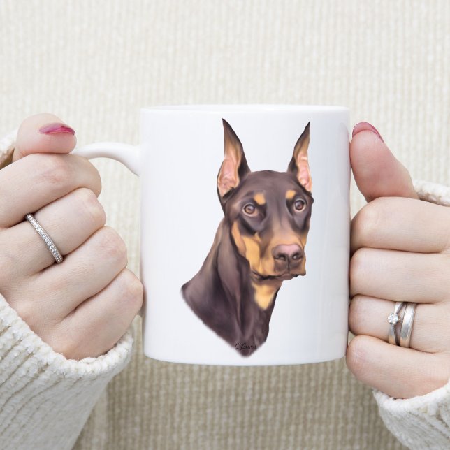 Taza De Café Doberman Pinscher Dog (Subido por el creador)