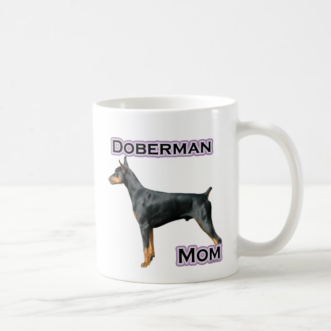 Taza De Café Doberman Pinscher Mom 4 (Derecha)