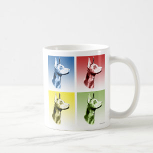 Taza De Café Doberman Pinscher Pop Art