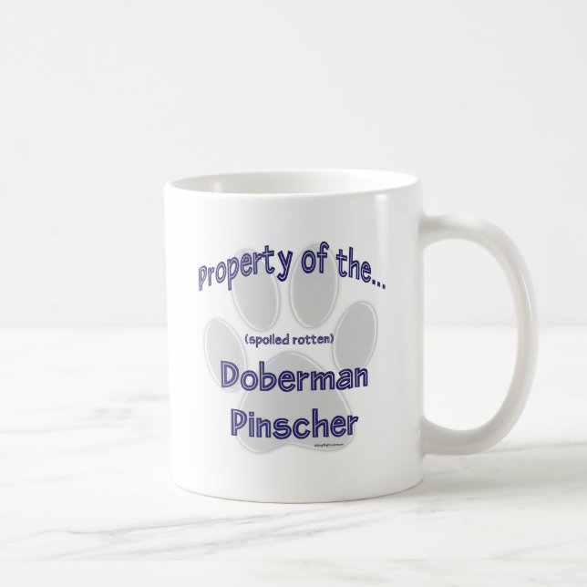 Taza De Café Doberman Pinscher (propiedad) (Derecha)