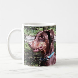 Taza De Café Doberman Pinscher Red