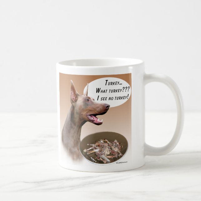 Taza De Café Doberman Pinscher Turquía (Derecha)