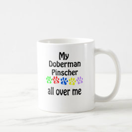 Taza De Café Doberman Pinscher Walks Design