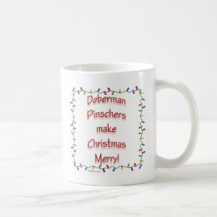 Taza De Café Doberman Pinschers hace que los Navidades se enamo