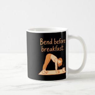 Taza De Café Doblar Antes del Desayuno Diseño de Café de Yoga M