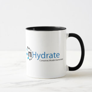 Taza de café doble blanco y negro del logotipo