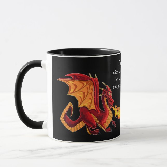 Taza de café doble del dragón (Izquierda)