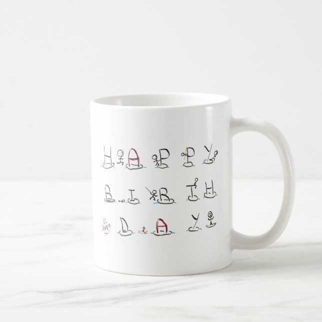 Taza De Café Doce Pasos Felices Cumpleaños (Derecha)