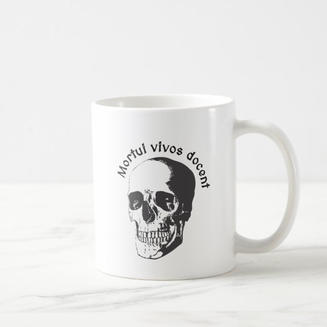 Taza De Café Docent de los vivos de Mortui - los muertos (Derecha)