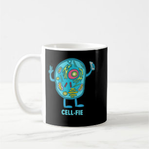 Taza De Café Docente de biología de ciencia de selfie celular d