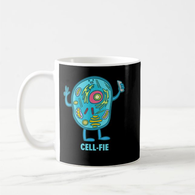 Taza De Café Docente de biología de ciencia de selfie celular d (Izquierda)