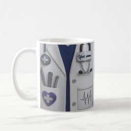 Taza De Café Doctor Coat Stethoscope Mug | Custom Medical Nurse