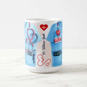 Taza De Café Doctor Coat Stethoscope Mug Custom Medical Nurse
