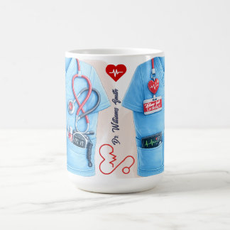 Taza De Café Doctor Coat Stethoscope Mug | Custom Medical Nurse