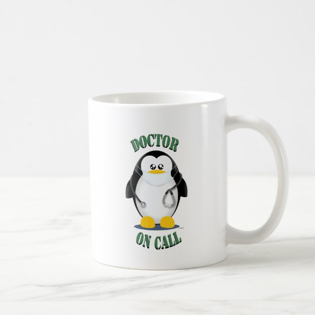 Taza De Café Doctor en pingüino de la llamada (Derecha)