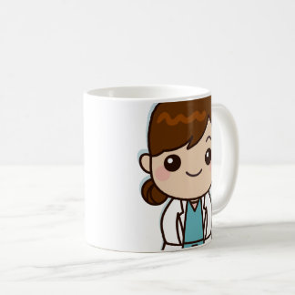 Taza De Café Doctora Cute Personalizada (Su Nombre)