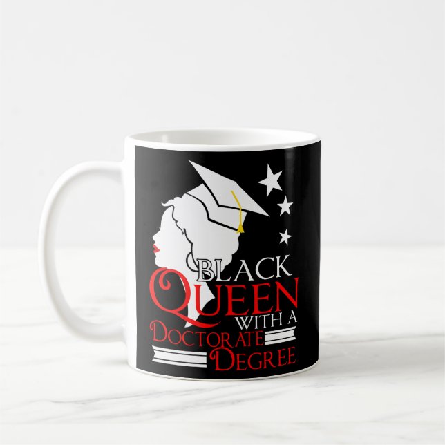Taza De Café Doctorado en Doctorado de Reina Negra en Graduació (Izquierda)
