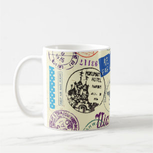 Taza De Café Documento de época: Colección de conjunto de sello