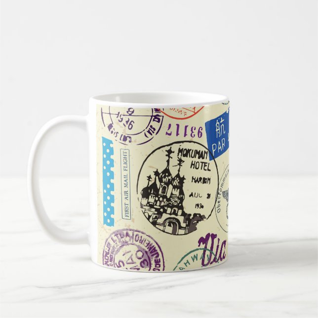 Taza De Café Documento de época: Colección de conjunto de sello (Izquierda)