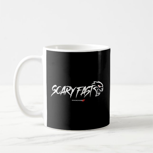 Taza De Café Dodge Hellcat Scary Fast (Izquierda)
