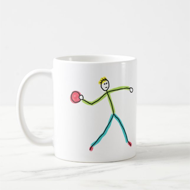 Taza De Café Dodgeball Stickman (Izquierda)