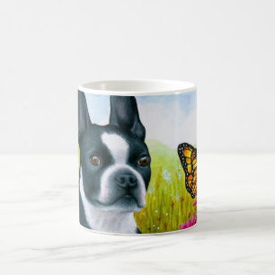 Taza De Café Dog 134 Mariposa del Boston Terrier