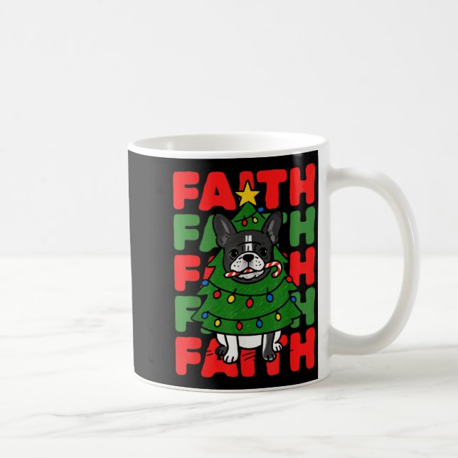 Taza De Café Dog Christmas Faith French Bulldog Puppy Family Gr (Derecha)